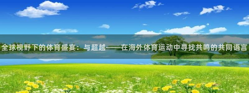 手机版沐鸣客户端下载：全球视野下的体育盛宴：与超越——在海外体育运动中寻找共鸣的共同语言