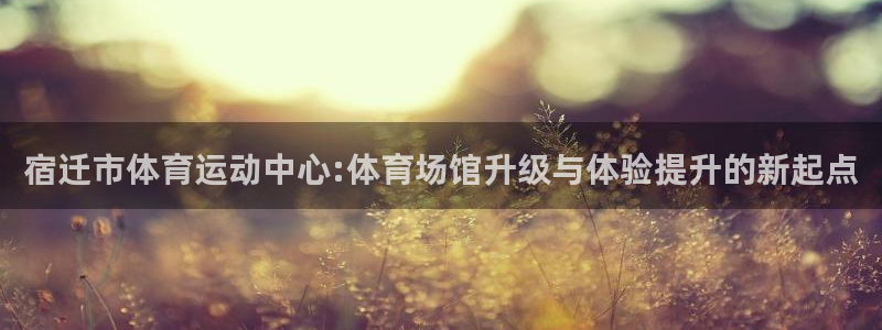 沐鸣vk：宿迁市体育运动中心:体育场馆升级与体验提升的新起点